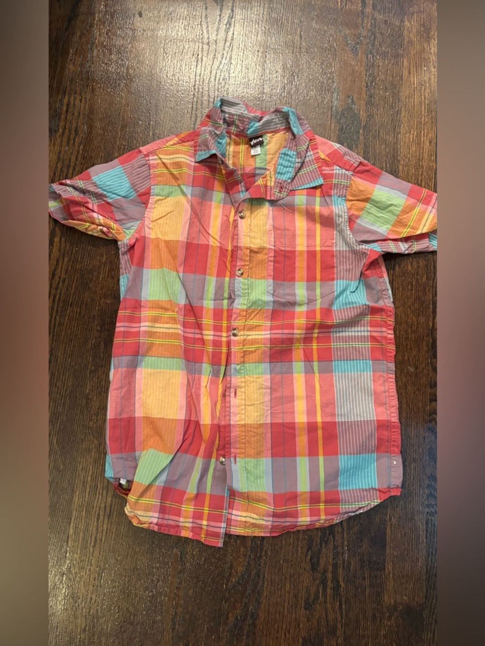 Tea Collection Multicolor Plaid Button-Down Shirt